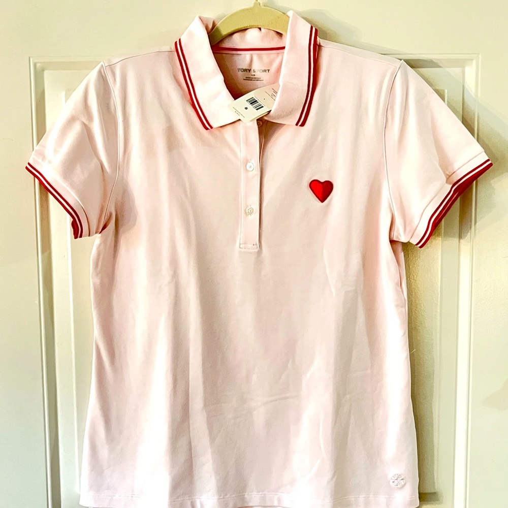 TORY BURCH SPORT PINK POLO SHIRT